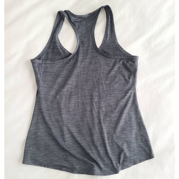 Athleta Womens Scoop Neck Racerback Fast Track Tank Top Heathered Gray Small - Picture 4 of 4